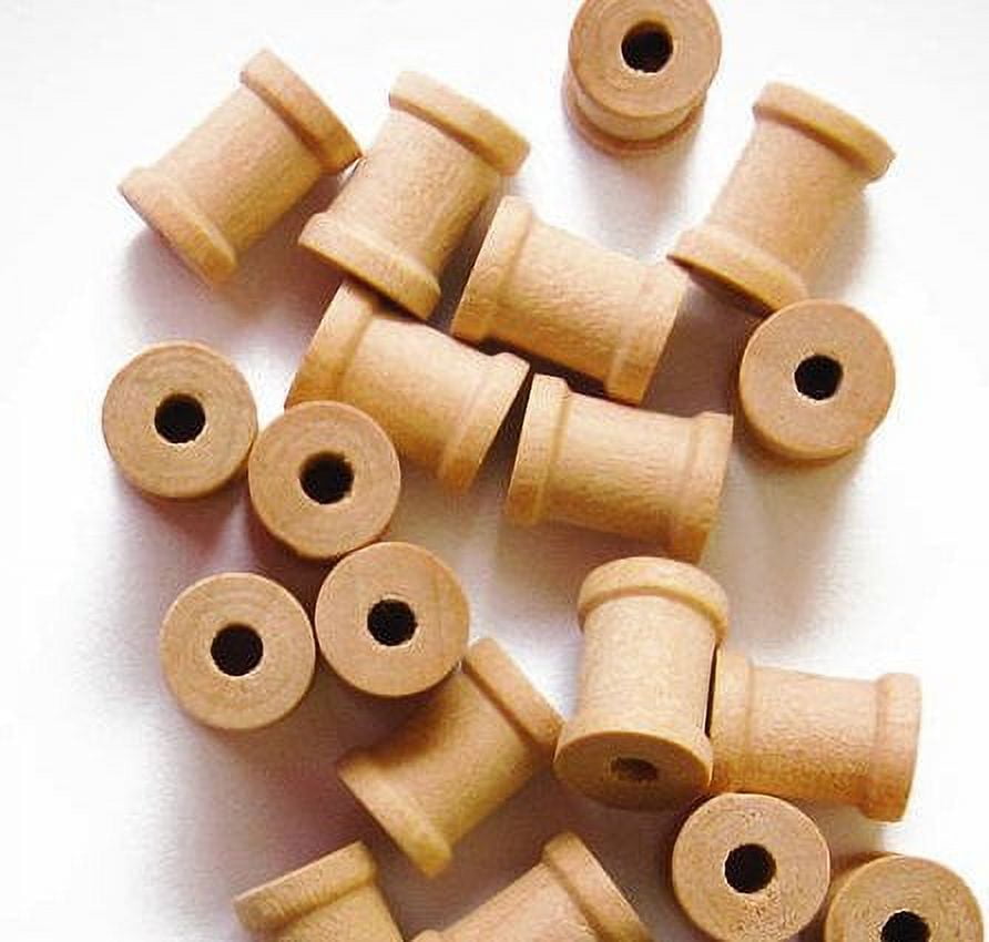 72 Pack Unfinished Wooden Spools for Crafts and Sewing DIY Project, 3 Sizes