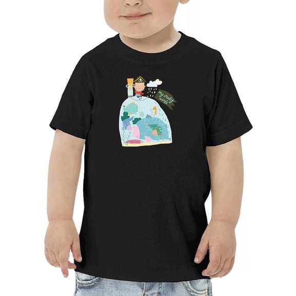 My Crazy Pirate World T-Shirt Toddler -Image by Shutterstock, 3 Toddler