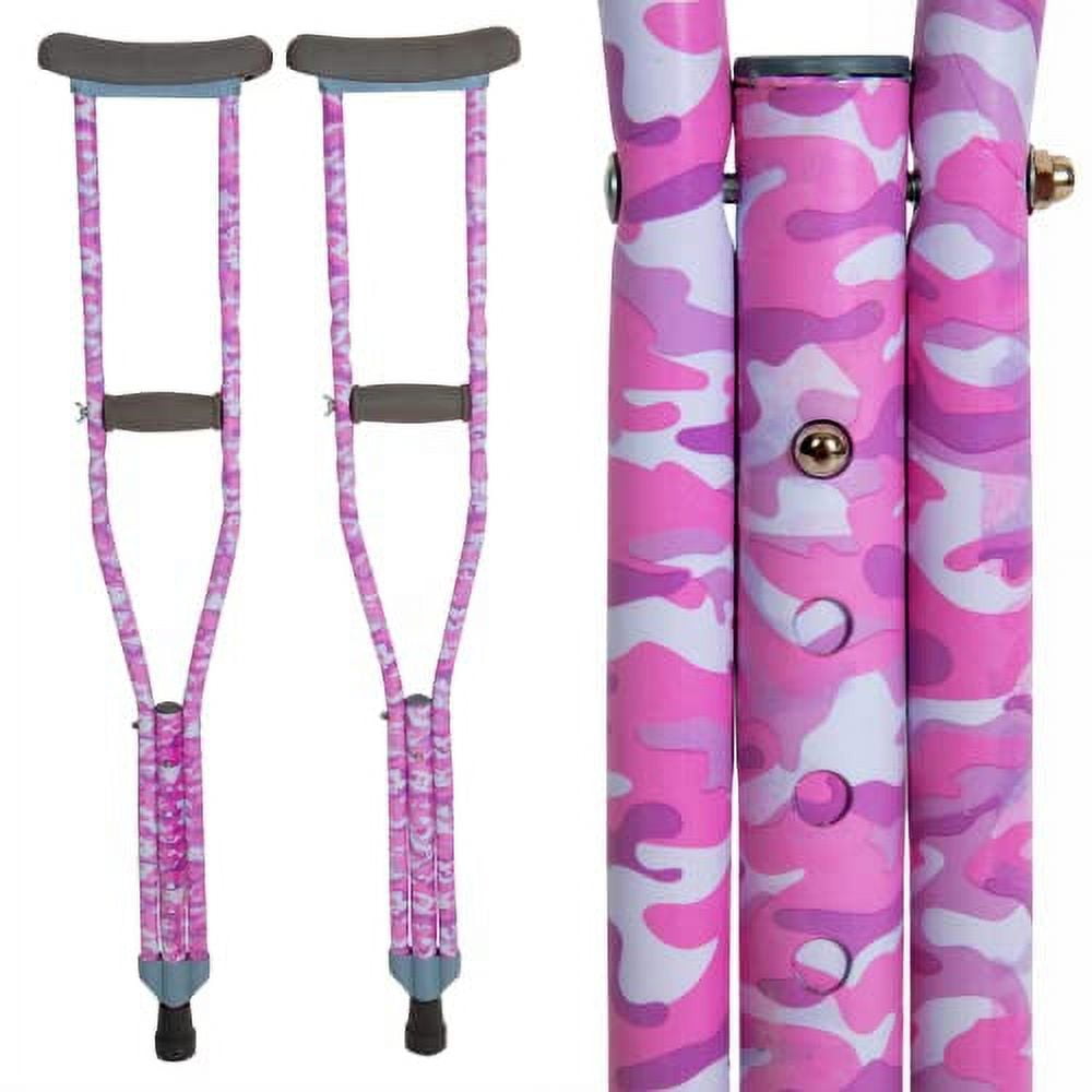 My Crutches Youth Crutches for Kids w Adjustable Handgrip and Length
