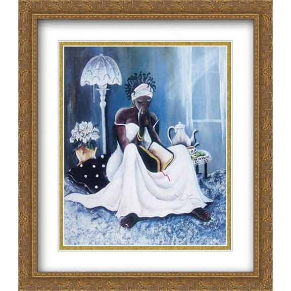 My Cup Runneth Over 2x Matted 25x30 Large Gold Ornate Framed Art Print by Annie Lee