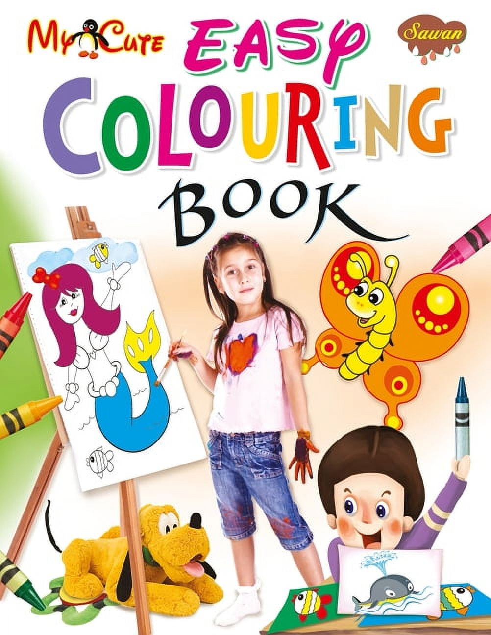 My Cute Easy Colouring Book, (Paperback)
