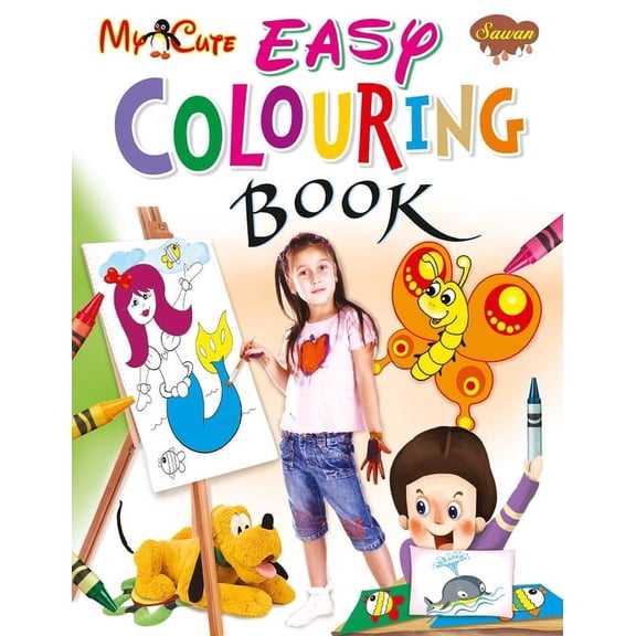 My Cute Easy Colouring Book, (Paperback)