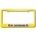 thumbnail image 1 of My Dachshund Love with Hearts License Plate Tag Frame, Multiple Colors, 1 of 1