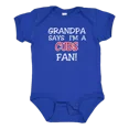 thumbnail image 1 of My Dad Grandpa Says I Am A Cubs Fan Baby Bodysuit Cute Baby Onesie, BABY BODYSUIT LAT 4424, 1 of 3