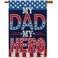 thumbnail image 1 of My Dad My Hero House Flag Father''s Day Star and Stripes Decor Flag Banner for Outside Yard 28 X 40 Inch Double Side, 1 of 5