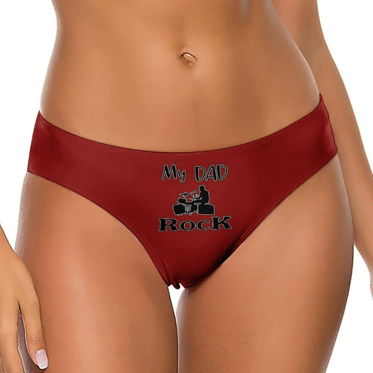 My Dad Rock Women's Underwear Thongs Sexy Breathable T-Back