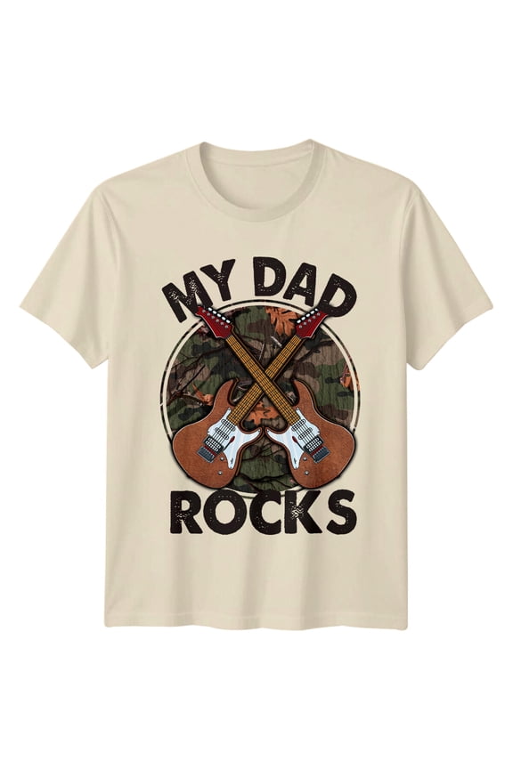 My Dad Rocks Guitar T-Shirt, Dad Guitar T-Shirt All Size S-5XL