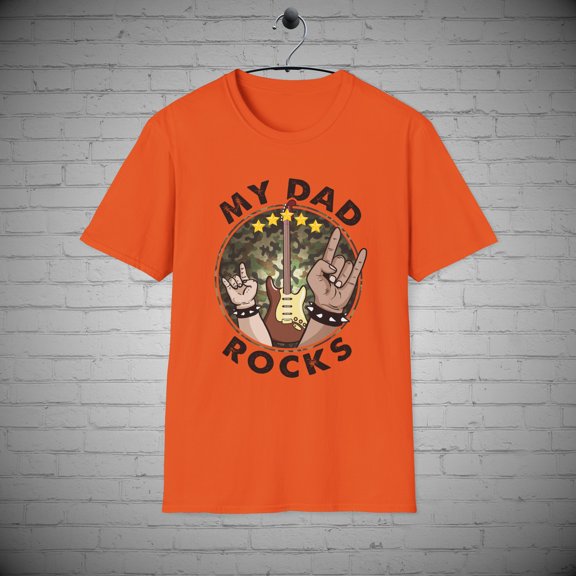 My Dad Rocks t-shirt, Father's Day Gift, Dad Gift, Guitar Dad Tee