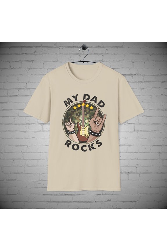 My Dad Rocks t-shirt, Father's Day Gift, Dad Gift, Guitar Dad Tee