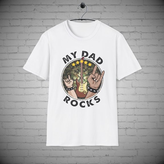 My Dad Rocks t-shirt, Father's Day Gift, Dad Gift, Guitar Dad Tee