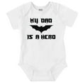thumbnail image 1 of My Dad is a Hero Superhero Bat Romper Boys or Girls Infant Baby Brisco Brands 18M, 1 of 6