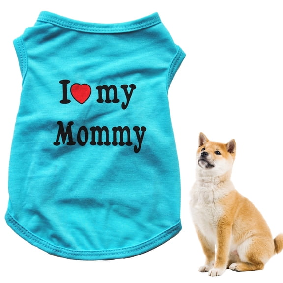 My Daddy Mommy Small Dog Puppy Pet Cotton Clothes Sleeveless Vest Grey Pet Clothes Happy 2026!