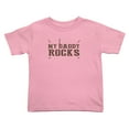 thumbnail image 1 of My Daddy Rocks Funny Toddler T Shirts for Boys Girls (Pink, Youth M), 1 of 5
