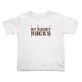 thumbnail image 1 of My Daddy Rocks Funny Toddler T Shirts for Boys Girls (White, Youth L), 1 of 5