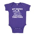 thumbnail image 1 of My Daddy Still Plays With Tractors Baby Bodysuit One Piece 24 mo Purple, 1 of 3