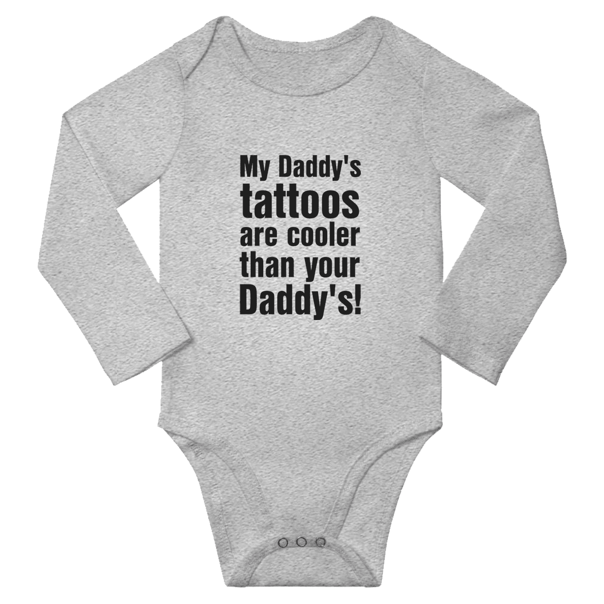SIX BUNNIES BABY ROMPER I LOVE MY DAD TATTOOS GREY main image 0