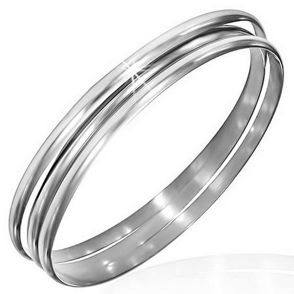 My Daily Styles Stainless Steel Three Stackable Womens Bangle Bracelets