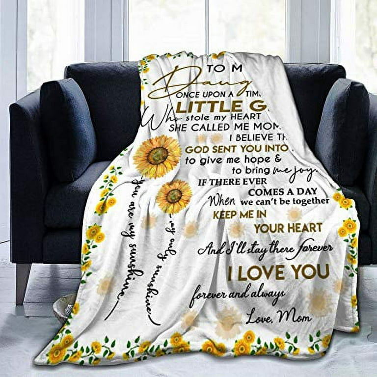 To My Mom I Love You  Butterfly & Rose - Fleece Blanket - Banantees