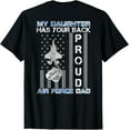 thumbnail image 1 of My Daughter Has Your Back Proud Air Force Dad USAF Family T-ShirtMen's and women's gift, black and white T-shirt, size: Extra large S-4XL, 1 of 4