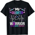 thumbnail image 1 of My Daughter Is A Warrior Thyroid Cancer Awareness Ribbon T-Shirt, 1 of 4