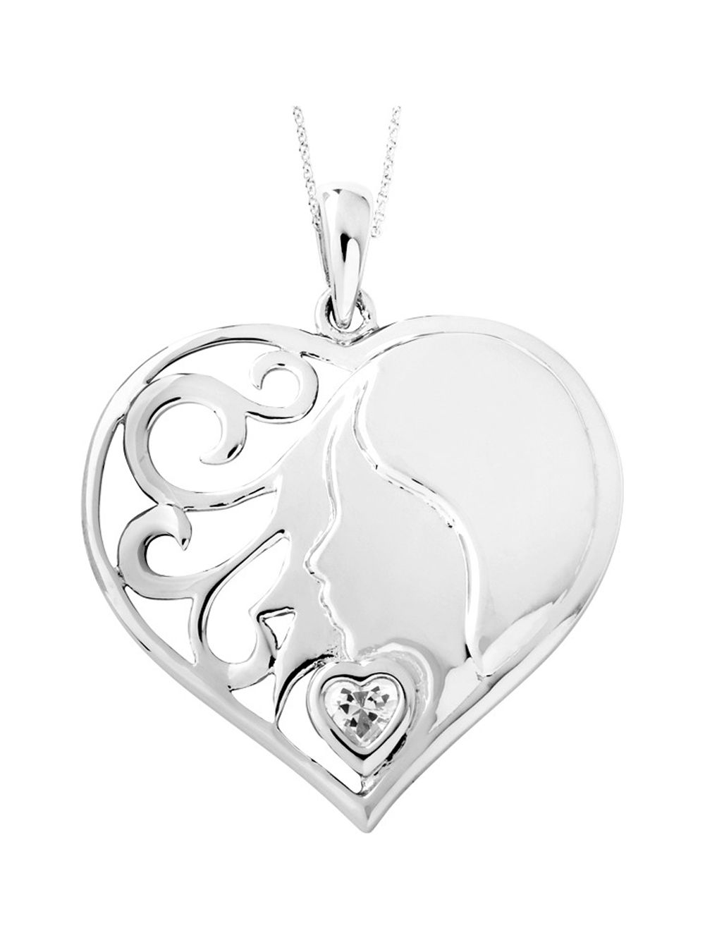 My Daughter, My Hearts Treasure Heart Pendant Necklace in Sterling