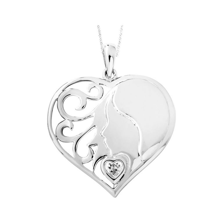 My Daughter, My Hearts Treasure Heart Pendant Necklace in Sterling
