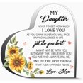 thumbnail image 1 of My Daughter Never Forget How Much I Love You Gifts For Women Men,Acrylic Heart Keepsake For Teacher Colleague Boss Family And Friends 4X4In, 1 of 4