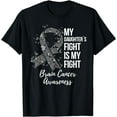 thumbnail image 1 of My Daughter’s Fight Is My Fight Brain Cancer Awareness T-Shirt, 1 of 4