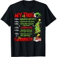 thumbnail image 1 of My Day I'm Booked Santa Christmas Xmas Snow Pajamas Holiday T-ShirtMen and women, Black T-shirt, size: Extra large, 1 of 4