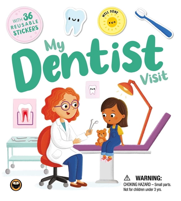 My Dentist Visit: With 36 Reusable Stickers, (Board Book)