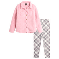 thumbnail image 1 of My Destiny Girls' Leggings Set - 2 Piece Cozy Sherpa Fleece Shacket and Leggings (4-12), 1 of 7