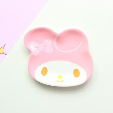 My Dinner Plate Hello Kitty Anime Baby Children Kawaii Saucer Tableware Cute Fruit Plates Cartoon Snacks Tray Gift