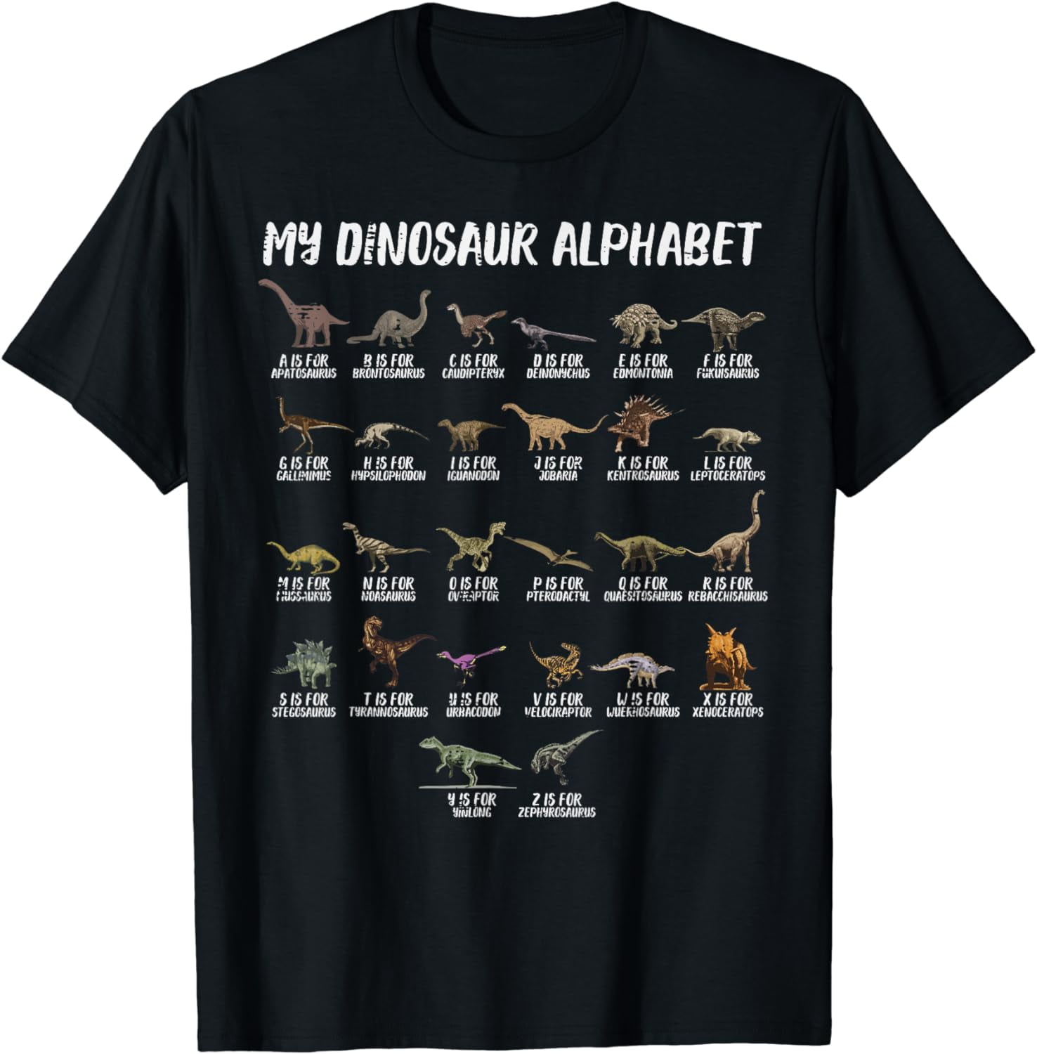 My Dinosaur Alphabet Cute ABC Dino Lover Boys Girls Toddlers T-Shirt