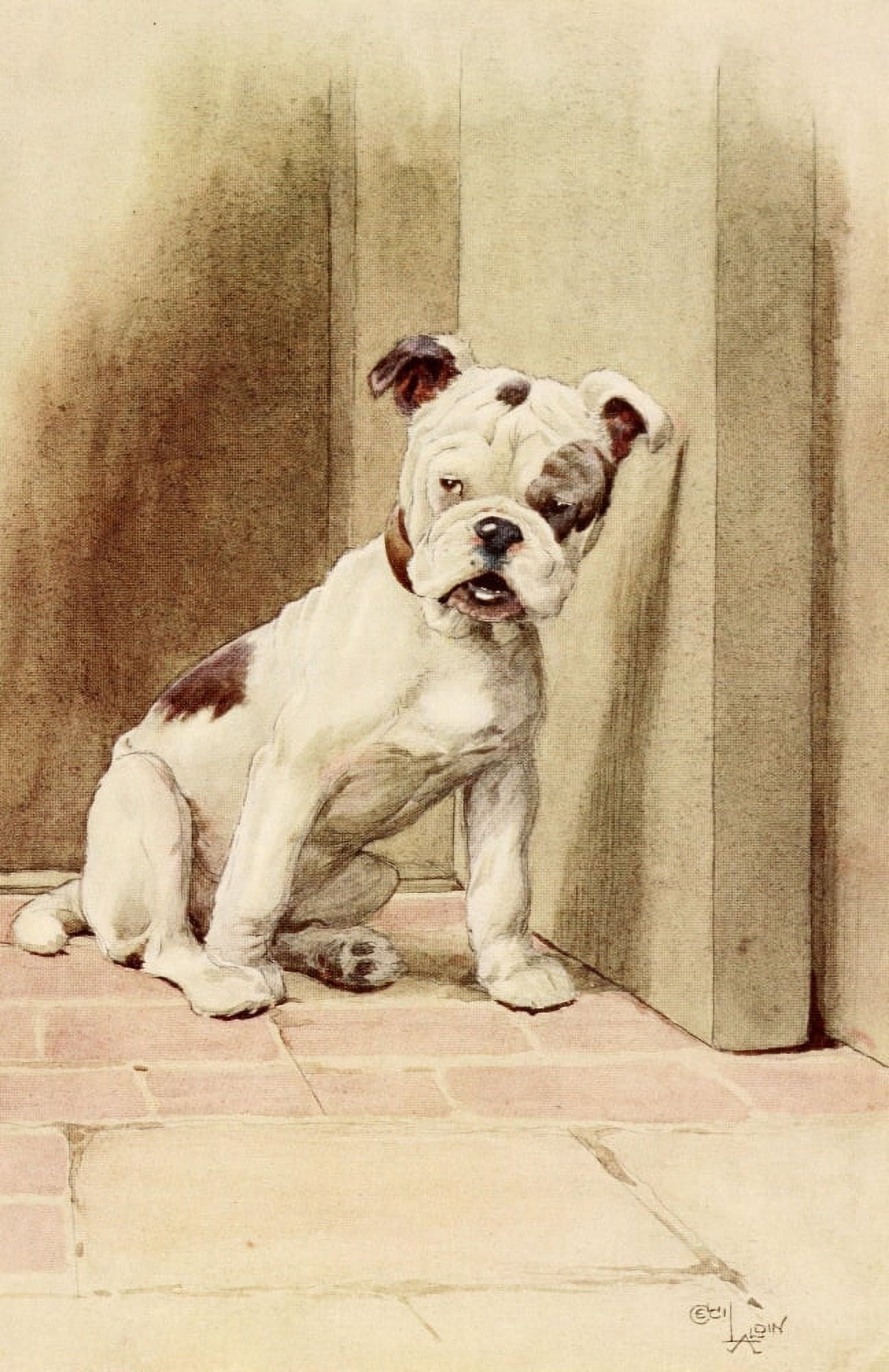 My Dog 1913 Listening Canvas Art - Cecil Aldin (24 x 36)