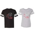 thumbnail image 1 of My Dog Cat Think I am Cool Matching Couple Cotton Jerseys (Men Black / Women Heather) (Men XXL / Women L), 1 of 3