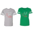 thumbnail image 1 of My Dog Cat Think I am Cool Matching Couple Cotton Jerseys (Men Heather / Women Green) (Men L / Women XL), 1 of 3