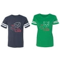 thumbnail image 1 of My Dog Cat Think I am Cool Matching Couple Cotton Jerseys (Men Navy / Women Green) (Men L / Women M), 1 of 3