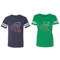thumbnail image 1 of My Dog Cat Think I am Cool Matching Couple Cotton Jerseys (Men Navy / Women Green) (Men XXL / Women L), 1 of 3