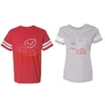 thumbnail image 1 of My Dog Cat Think I am Cool Matching Couple Cotton Jerseys (Men Red / Women Heather) (Men XXL / Women S), 1 of 3