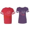 thumbnail image 1 of My Dog Cat Think I am Cool Matching Couple Cotton Jerseys (Men Red / Women Purple) (Men XL / Women XXL), 1 of 3