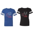 thumbnail image 1 of My Dog Cat Think I am Cool Matching Couple Cotton Jerseys (Men Royal / Women Black) (Men S / Women S), 1 of 3