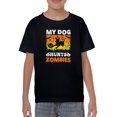 thumbnail image 1 of My Dog Hunts Zombies T-Shirt Juniors -Image by Shutterstock,  Medium, 1 of 4