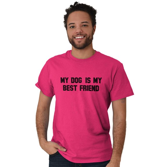 My Dog Is My Best Friend Pet Owner Men's Graphic T Shirt Tees Brisco Brands L