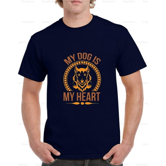 My Dog Is My Heart Funny Pet Owner Canine Love Best Friend Paw Print T-Shirt, SW, Hoodie Unisex, up to 5XL
