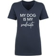 thumbnail image 1 of My Dog Is My Soulmate Womens V-Neck Tee, 1 of 2