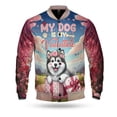 thumbnail image 1 of My Dog Is My Valentine Cute Alaskan Malamute in Gift Box All Over Print 3D Baseball Jacket Alaska Mal Dog Lovers Gifts Bomber Jacket Softball - 3006, 1 of 6