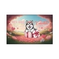 thumbnail image 1 of My Dog Is My Valentine Cute Alaskan Malamute in Gift Box Indoor Rug Alaska Mal Dog Lovers Gifts Carpet Living Bed Room Sofa Home Decor - 3006, 1 of 5