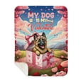 thumbnail image 1 of My Dog Is My Valentine Cute Belgian Malinois in Gift Box Cozy Sherpa Blanket Sheepdog Dog Lover Gifts Warm Soft Throw Blanket - 03006, 1 of 5
