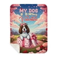 thumbnail image 1 of My Dog Is My Valentine Cute English Springer Spaniel in Gift Box Cozy Sherpa Blanket Springers Dog Lover Gifts Warm Soft Throw Blanket - 03006, 1 of 5