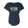 thumbnail image 1 of My Dog Is My Valentine Womens Dolman Tee, 1 of 1